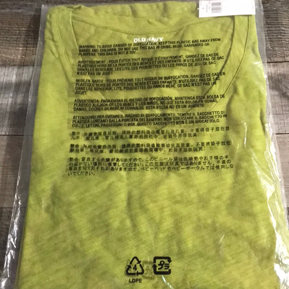 NWT WOMENS OLD NAVY SLUB T-SHIRT V-NECK size LARGE